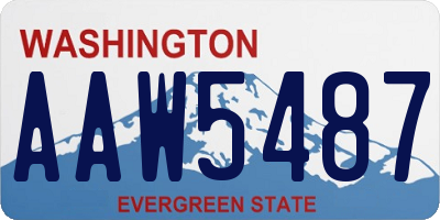 WA license plate AAW5487