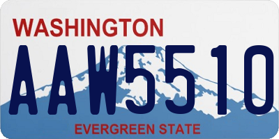 WA license plate AAW5510