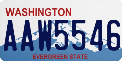 WA license plate AAW5546
