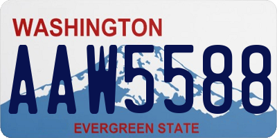 WA license plate AAW5588