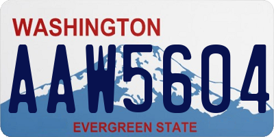WA license plate AAW5604