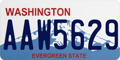 WA license plate AAW5629