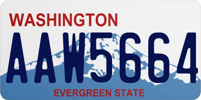 WA license plate AAW5664