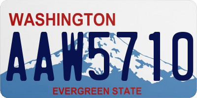 WA license plate AAW5710
