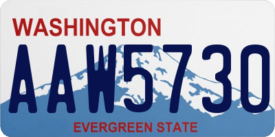 WA license plate AAW5730