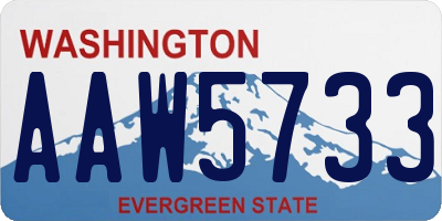 WA license plate AAW5733