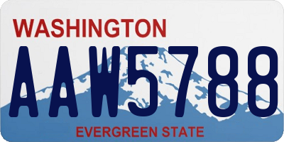 WA license plate AAW5788