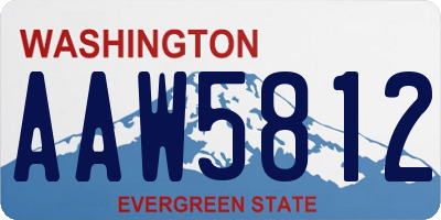 WA license plate AAW5812