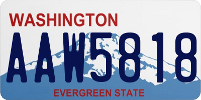 WA license plate AAW5818