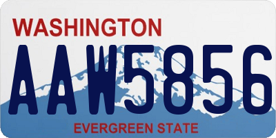 WA license plate AAW5856