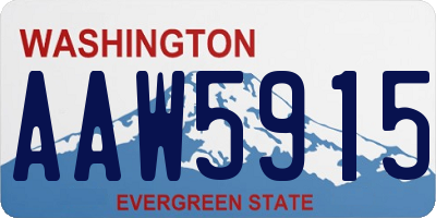 WA license plate AAW5915