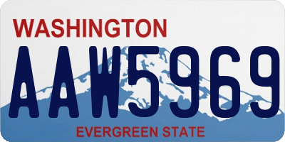 WA license plate AAW5969