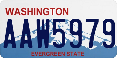 WA license plate AAW5979