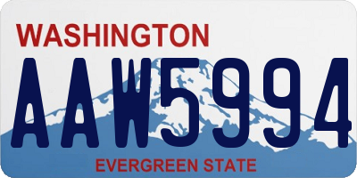 WA license plate AAW5994