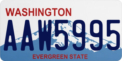 WA license plate AAW5995