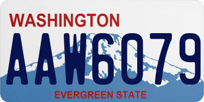 WA license plate AAW6079