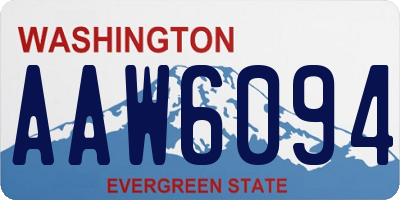 WA license plate AAW6094