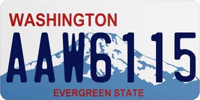 WA license plate AAW6115