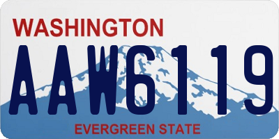 WA license plate AAW6119