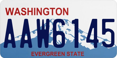 WA license plate AAW6145