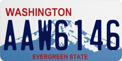 WA license plate AAW6146
