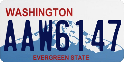 WA license plate AAW6147