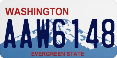 WA license plate AAW6148