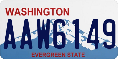 WA license plate AAW6149
