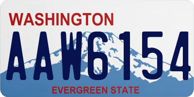 WA license plate AAW6154