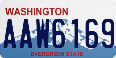 WA license plate AAW6169