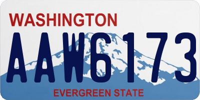 WA license plate AAW6173