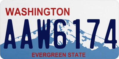 WA license plate AAW6174