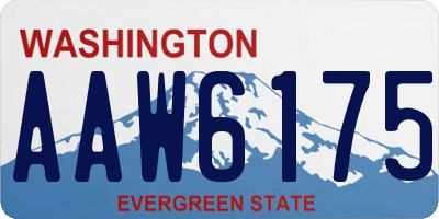 WA license plate AAW6175