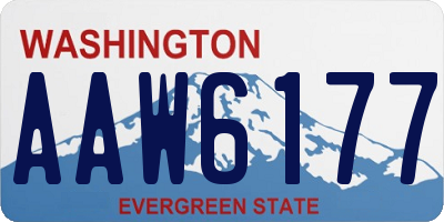 WA license plate AAW6177