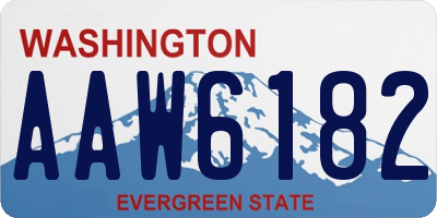 WA license plate AAW6182