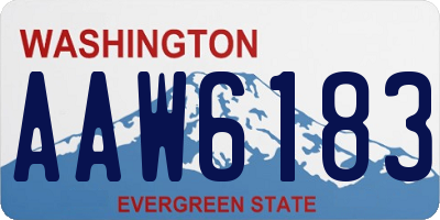 WA license plate AAW6183