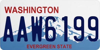 WA license plate AAW6199