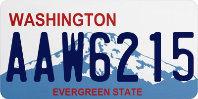 WA license plate AAW6215