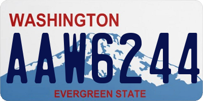 WA license plate AAW6244