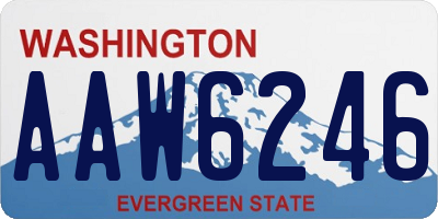 WA license plate AAW6246