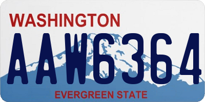 WA license plate AAW6364