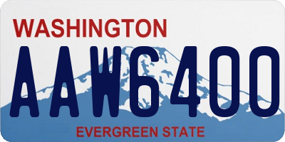 WA license plate AAW6400