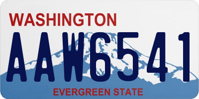 WA license plate AAW6541