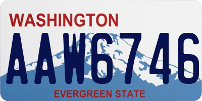 WA license plate AAW6746
