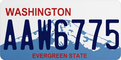 WA license plate AAW6775