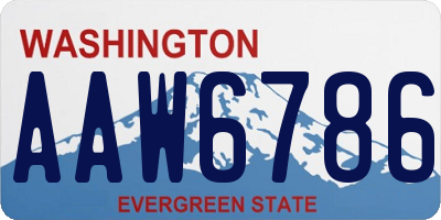 WA license plate AAW6786
