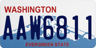 WA license plate AAW6811