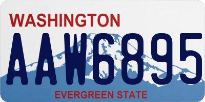 WA license plate AAW6895