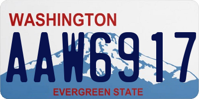 WA license plate AAW6917