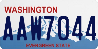 WA license plate AAW7044